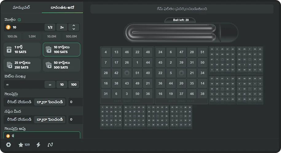 original bingo game at the bc game casino 10 cards telugu